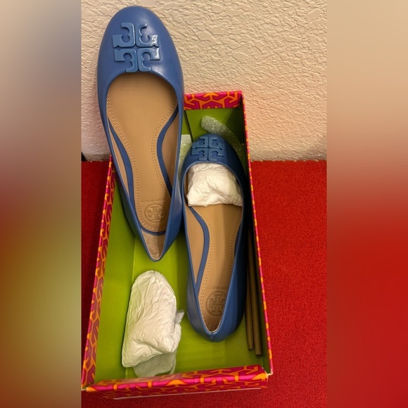 Tory Burch Lowell Ballet Flat In Chambray Color- New In Box- Reemoly - Picture 17 of 17